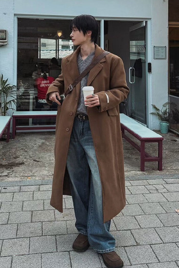 【 Giusto 】手袖布標高質感長版大衣