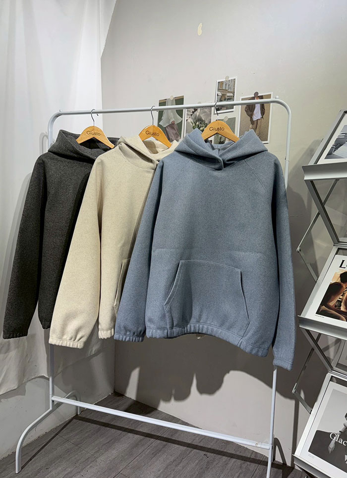 【 Giusto 】混羊毛單暗釦連帽上衣4