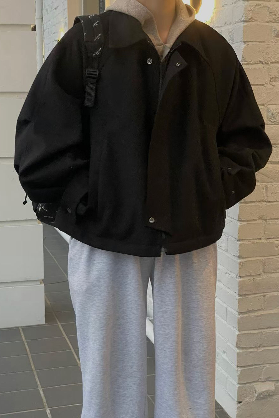 【 Giusto 】斗篷剪裁飛行大衣外套4