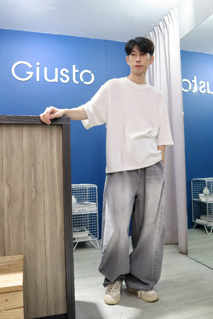 【 Giusto 】刷色牛仔立體氣球褲型寬褲3