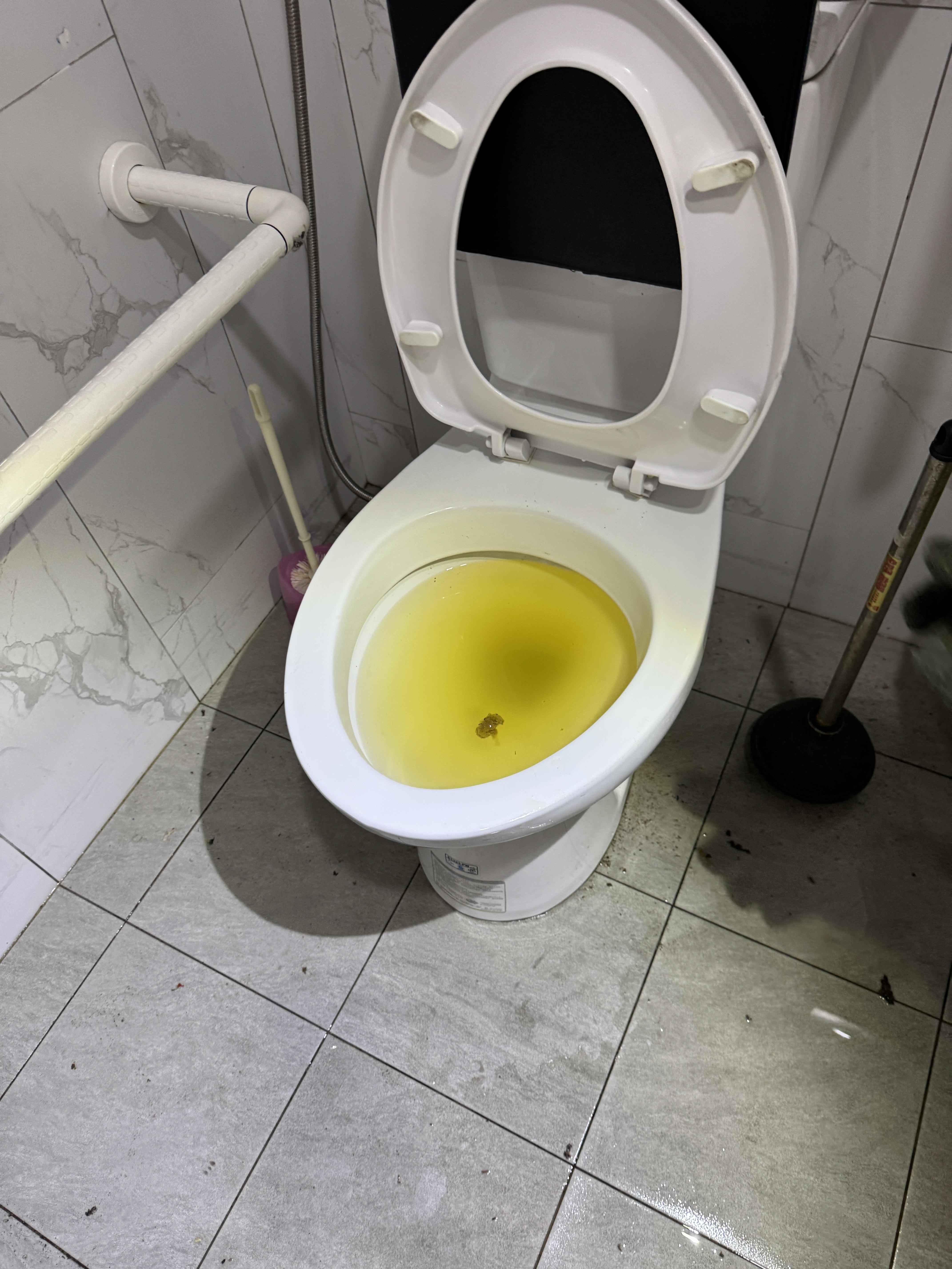 岡山全家糞管一般疏通 (2).JPG 馬桶堵塞狀況圖