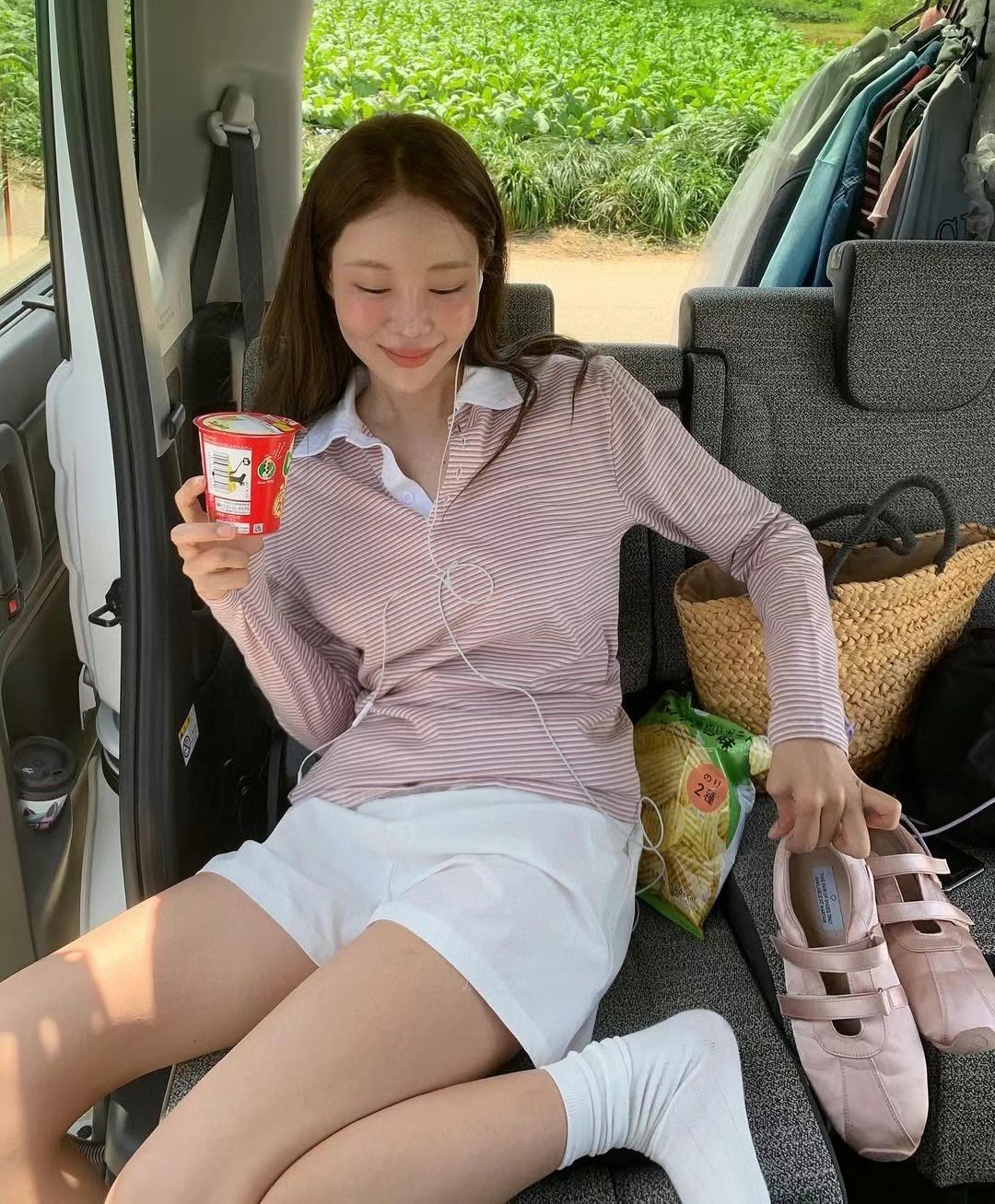 ♡正韓♡夏日涼感素色坑條襪7