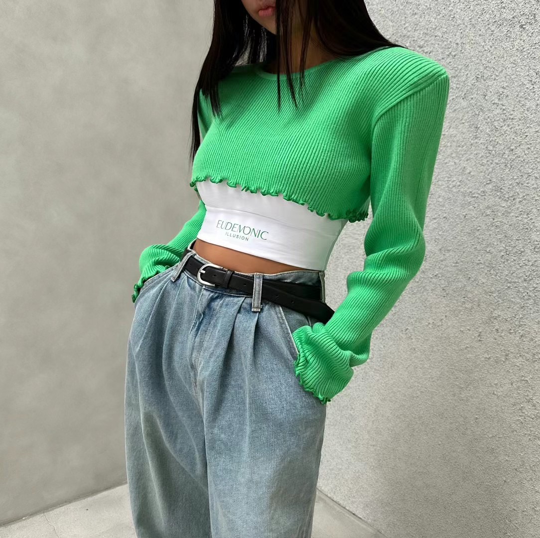 ♡正韓♡下擺印字bar top2