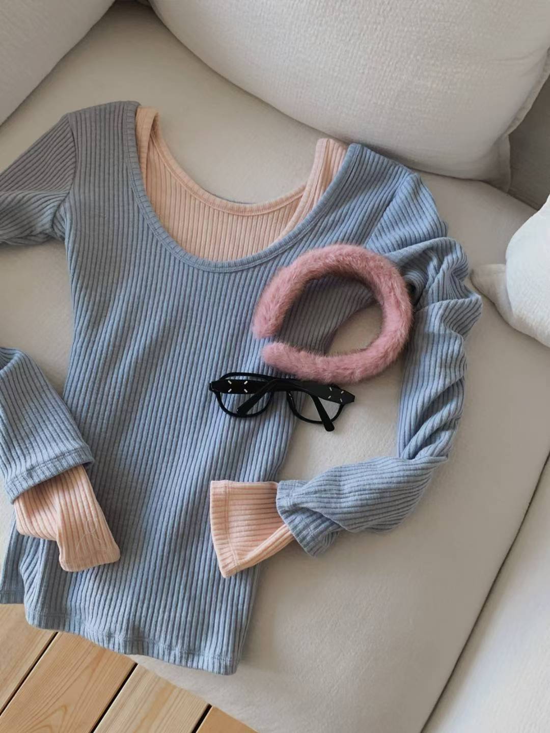 ♡正韓♡素色圓領打底衣5