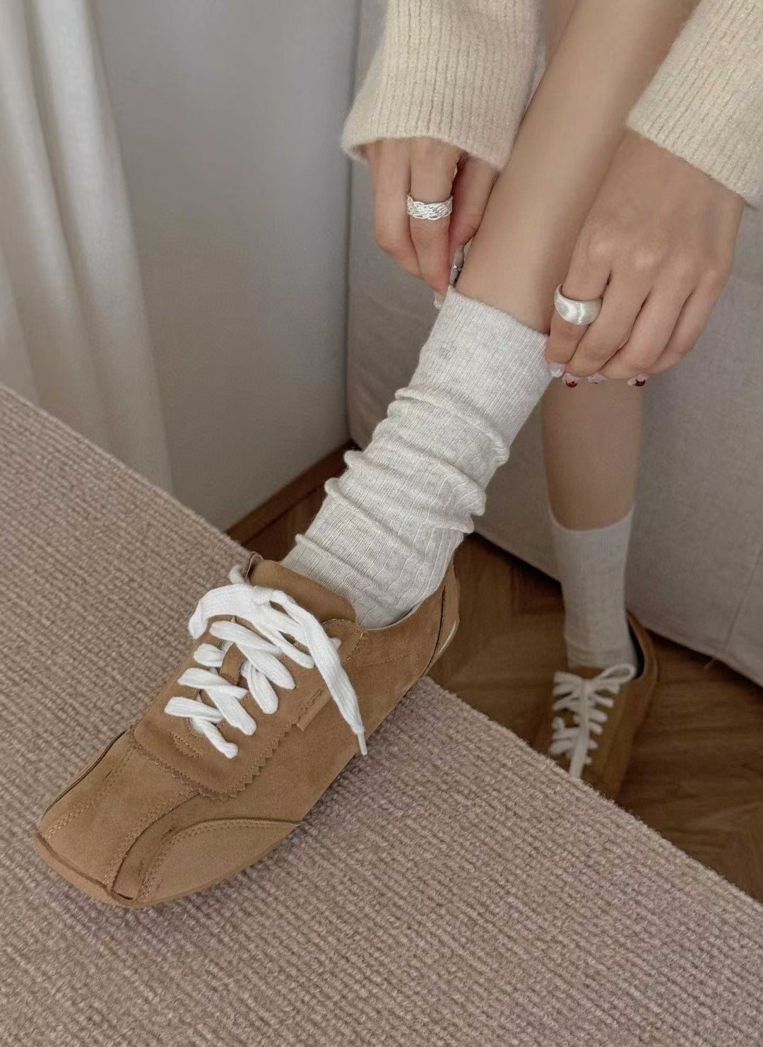 ♡正韓♡獨家坑條素面棉襪2