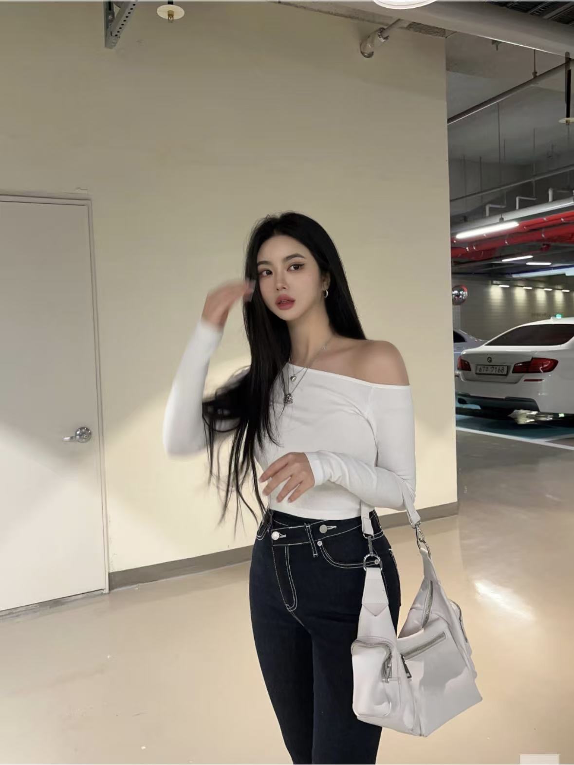 ♡正韓♡百搭斜肩素色上衣3