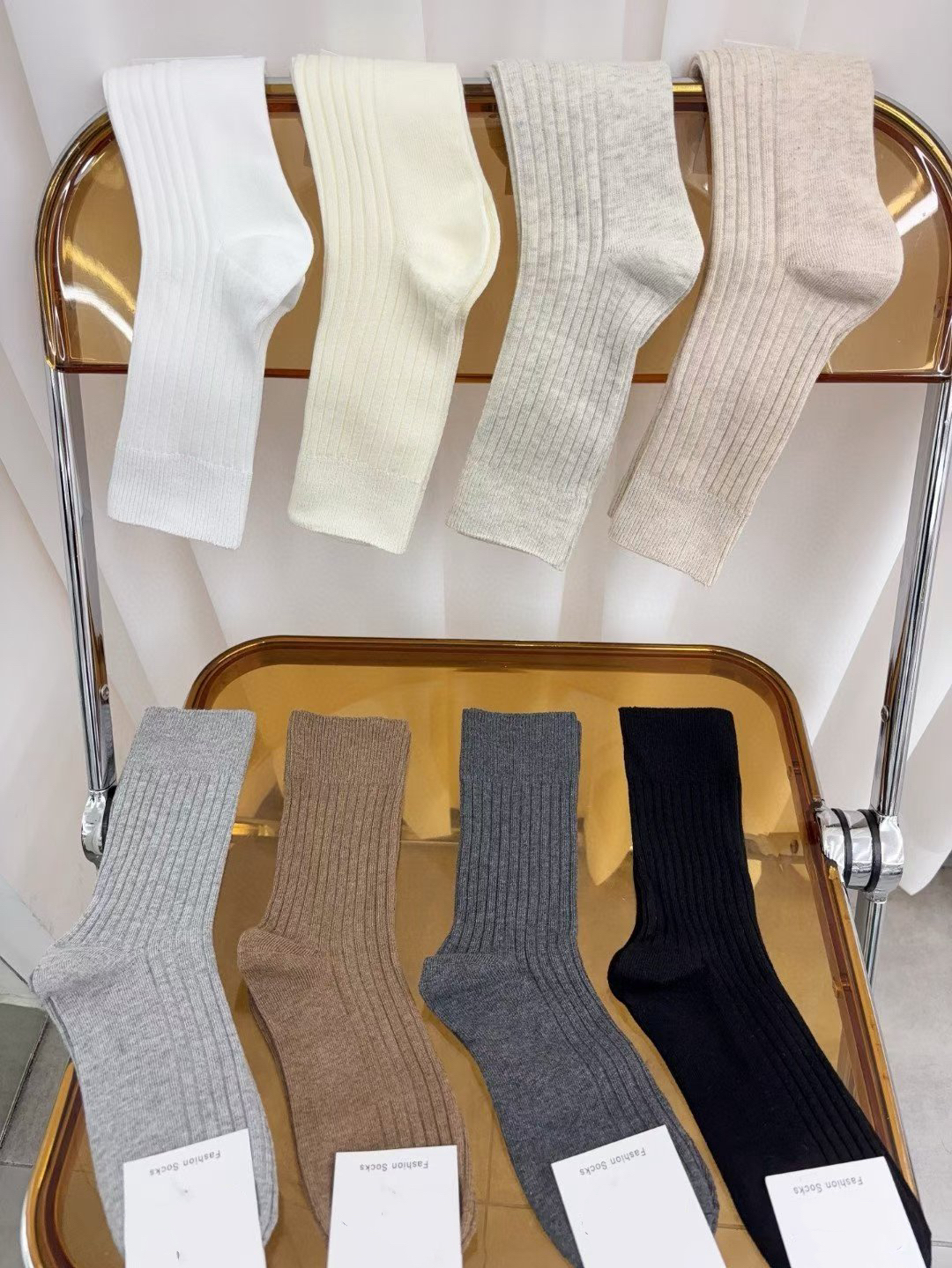 ♡正韓♡獨家坑條素面棉襪5