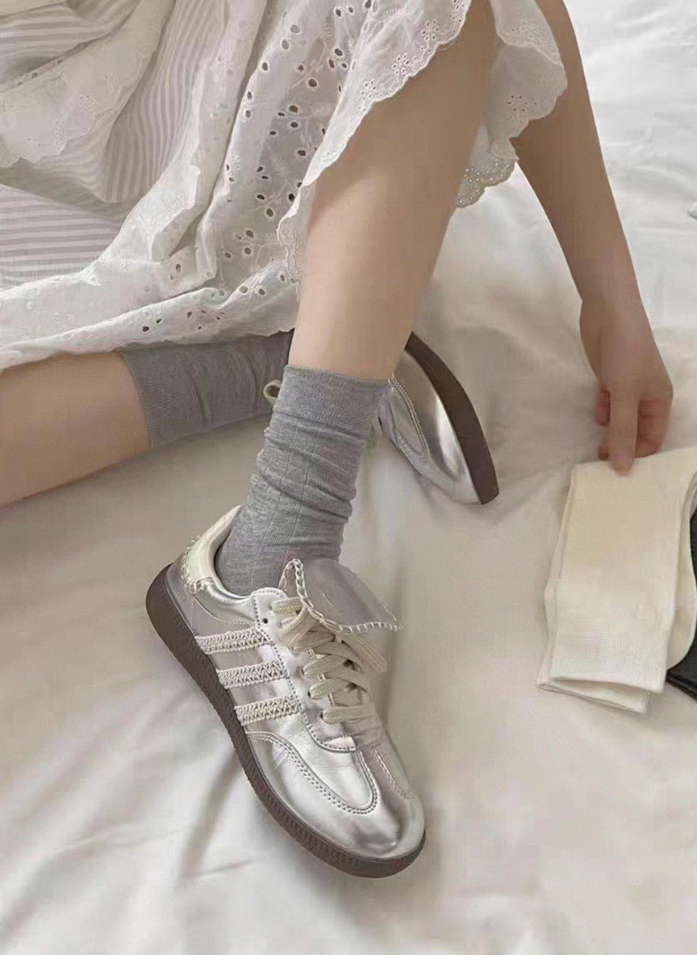 ♡正韓♡夏日涼感素色坑條襪5