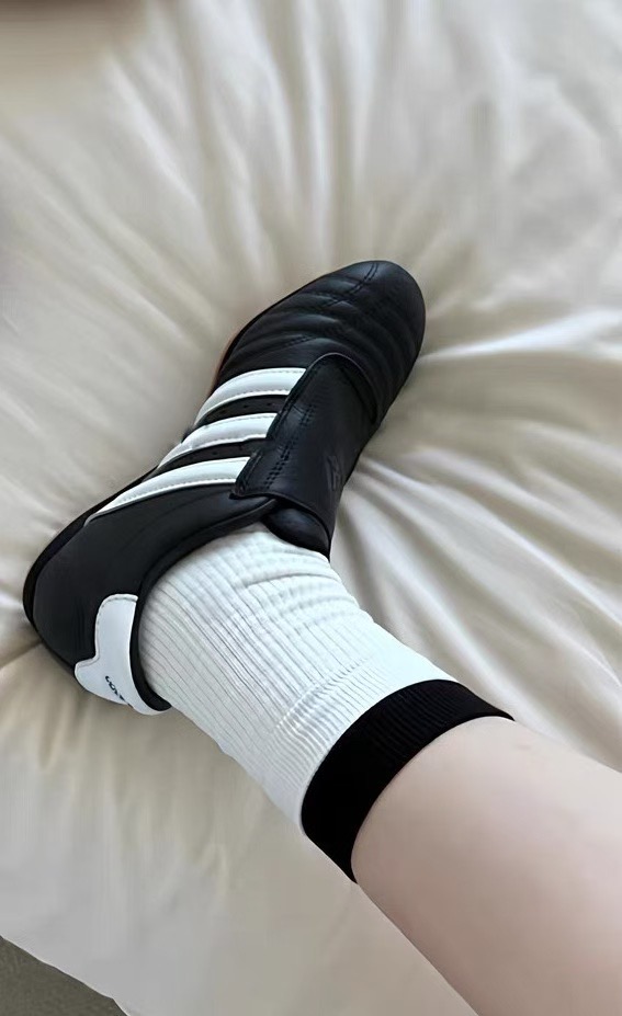 ♡正韓♡拼接坑條棉襪7