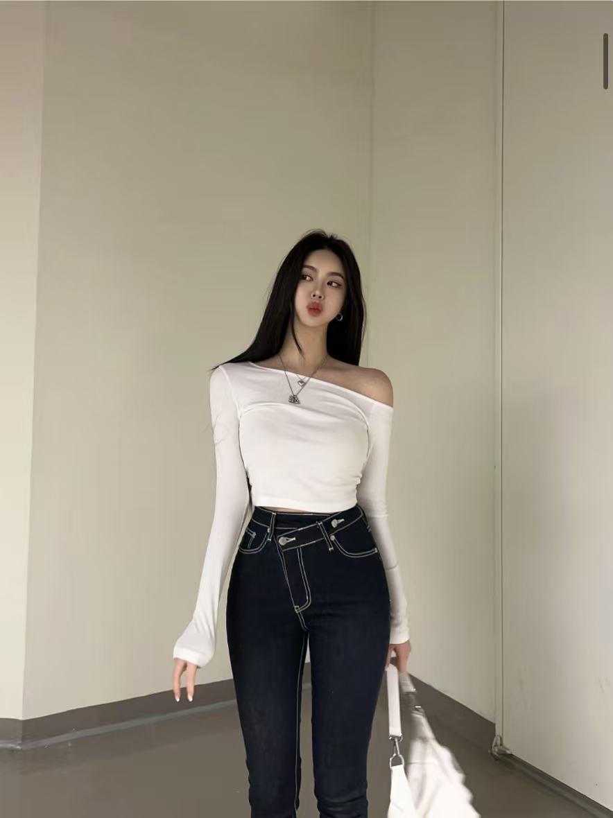 ♡正韓♡百搭斜肩素色上衣2