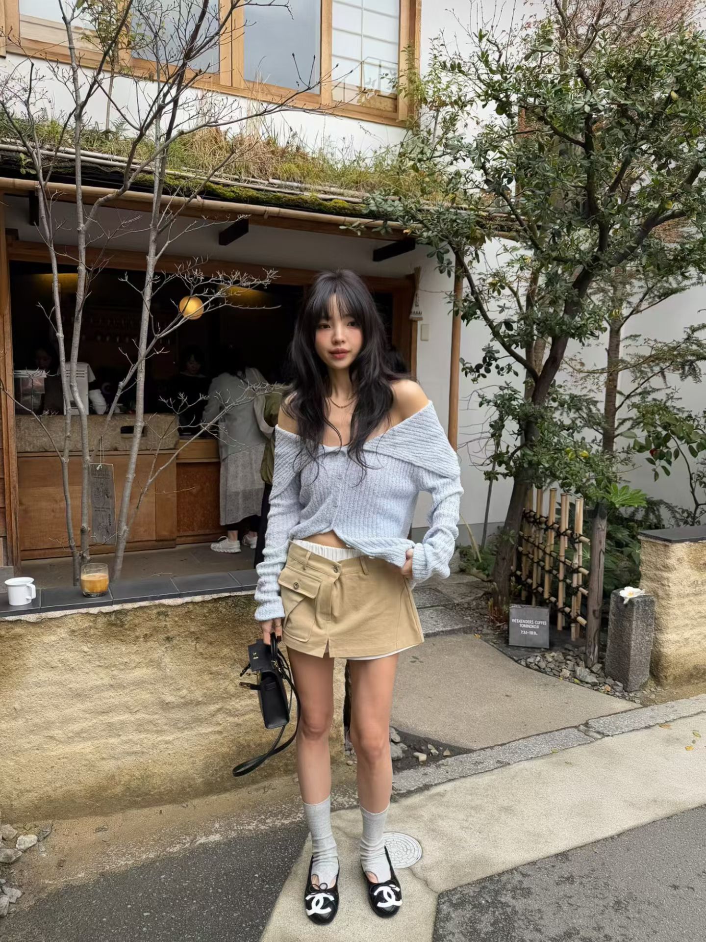 ♡正韓♡斜紋布大口袋短褲裙5