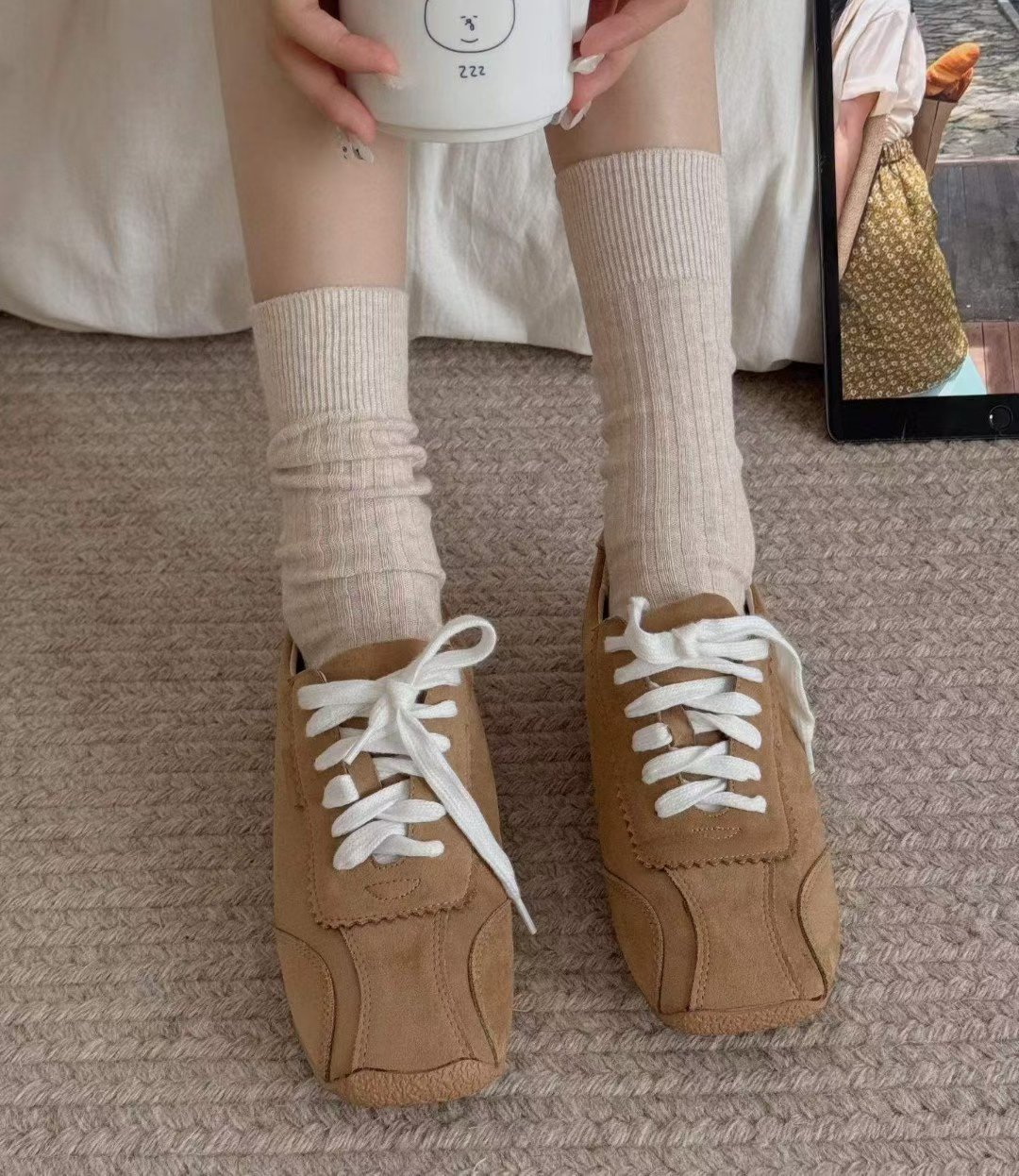 ♡正韓♡獨家坑條素面棉襪1