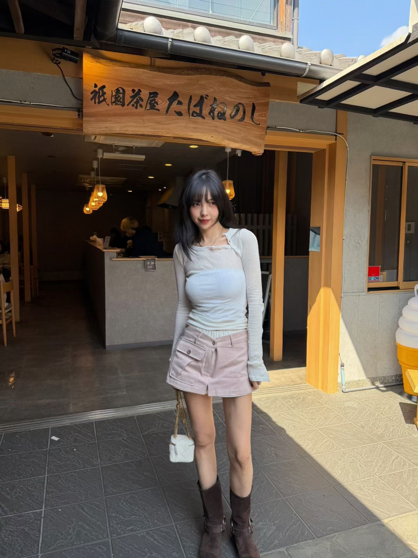 ♡正韓♡斜紋布大口袋短褲裙2