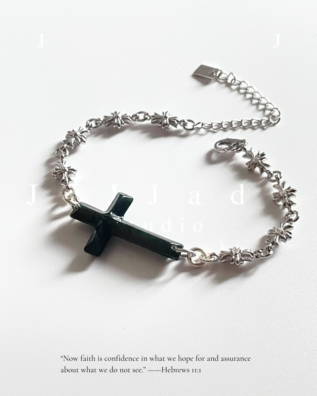 X42 奧瑟 |十字架手鍊 |黑青