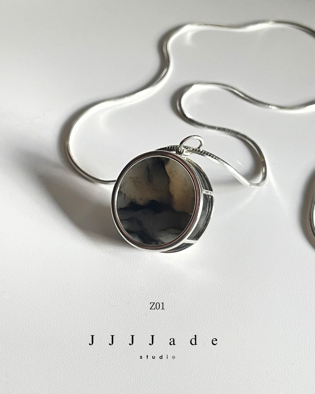 Z01 02 03 04 05 對鏡 | 聚墨青花純銀項鏈 Z01 02 03 04 05 對鏡 | 聚墨青花純銀項鏈