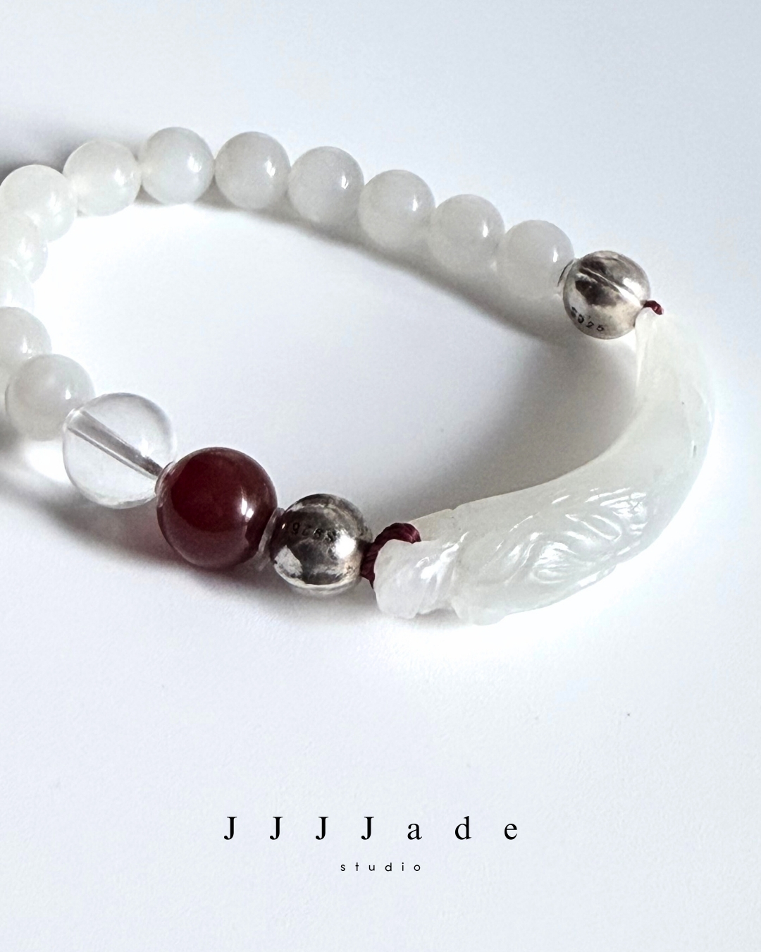 T294  賑早見琥珀主 |和田玉白玉手串