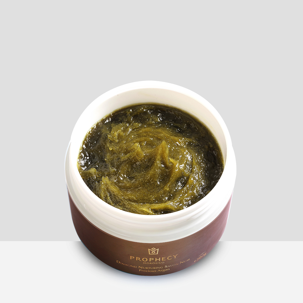 晶鑽摩洛哥堅果金萃油美膚黑皂 200g (員購)