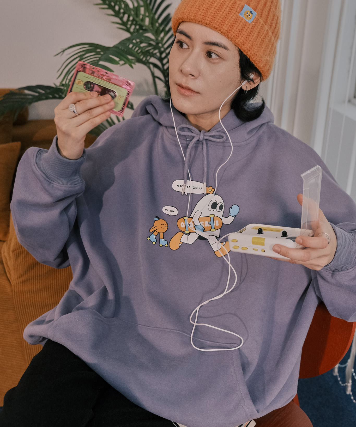 way to go 刷毛帽tee