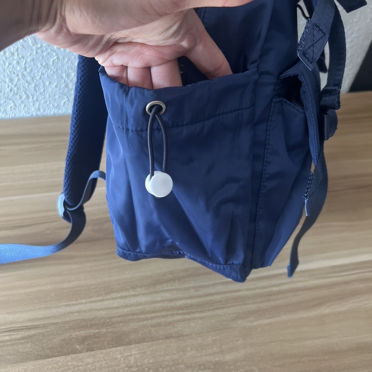 日系藏藍蝴蝶結雙肩包 可放14吋筆電2