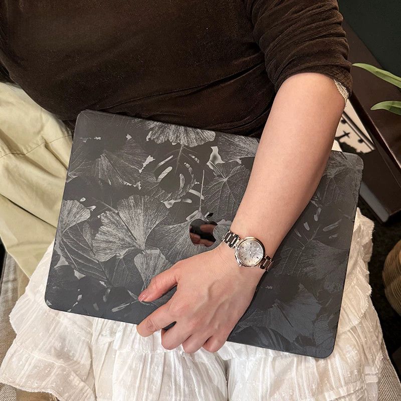 低調光澤 琉光銀杏紋 MacBook 專用保護殼2