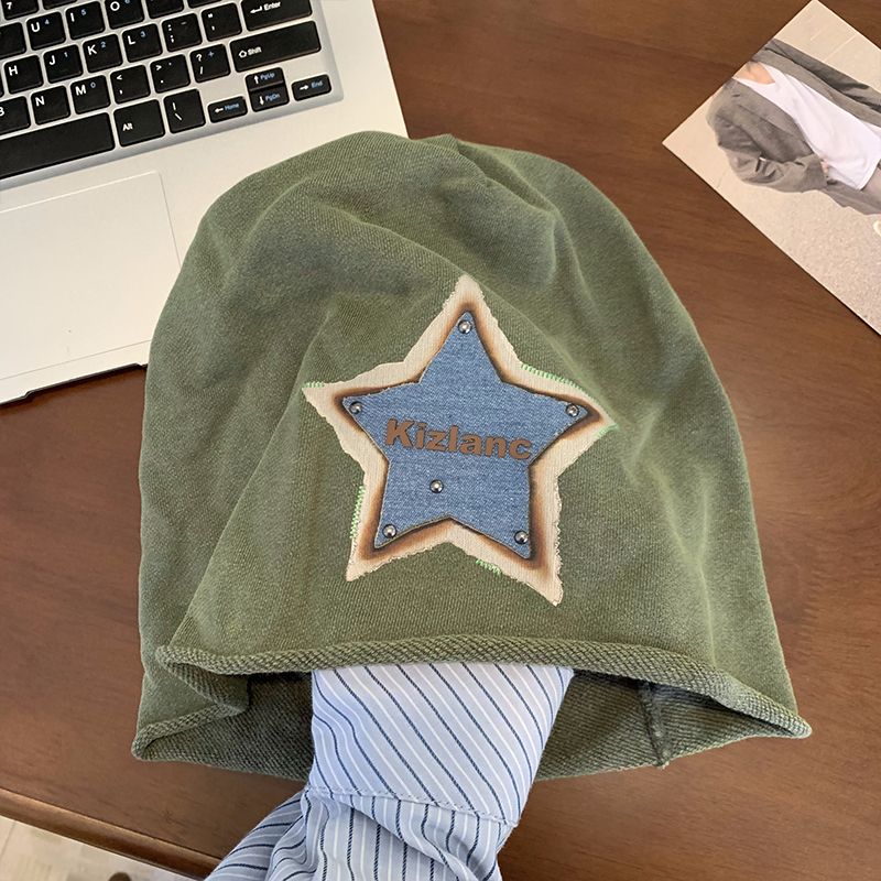 美式復古星星堆堆帽 瘦臉百搭帽2