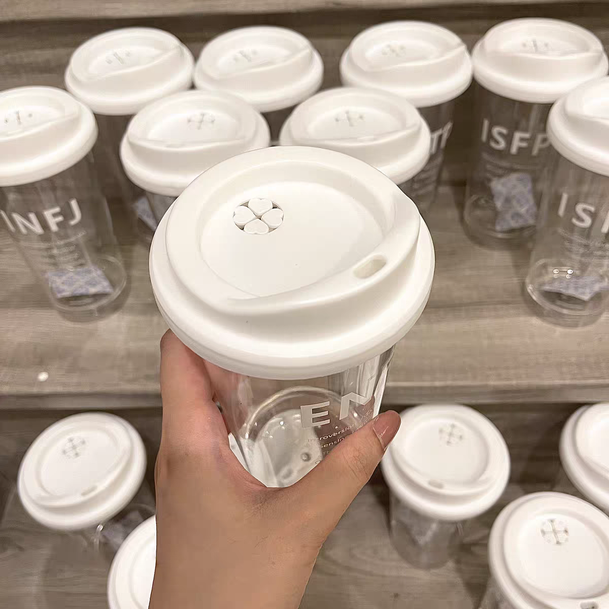 韓系博主同款MBTI十六人格隨行杯Tritan材質473ml大容量咖啡杯6