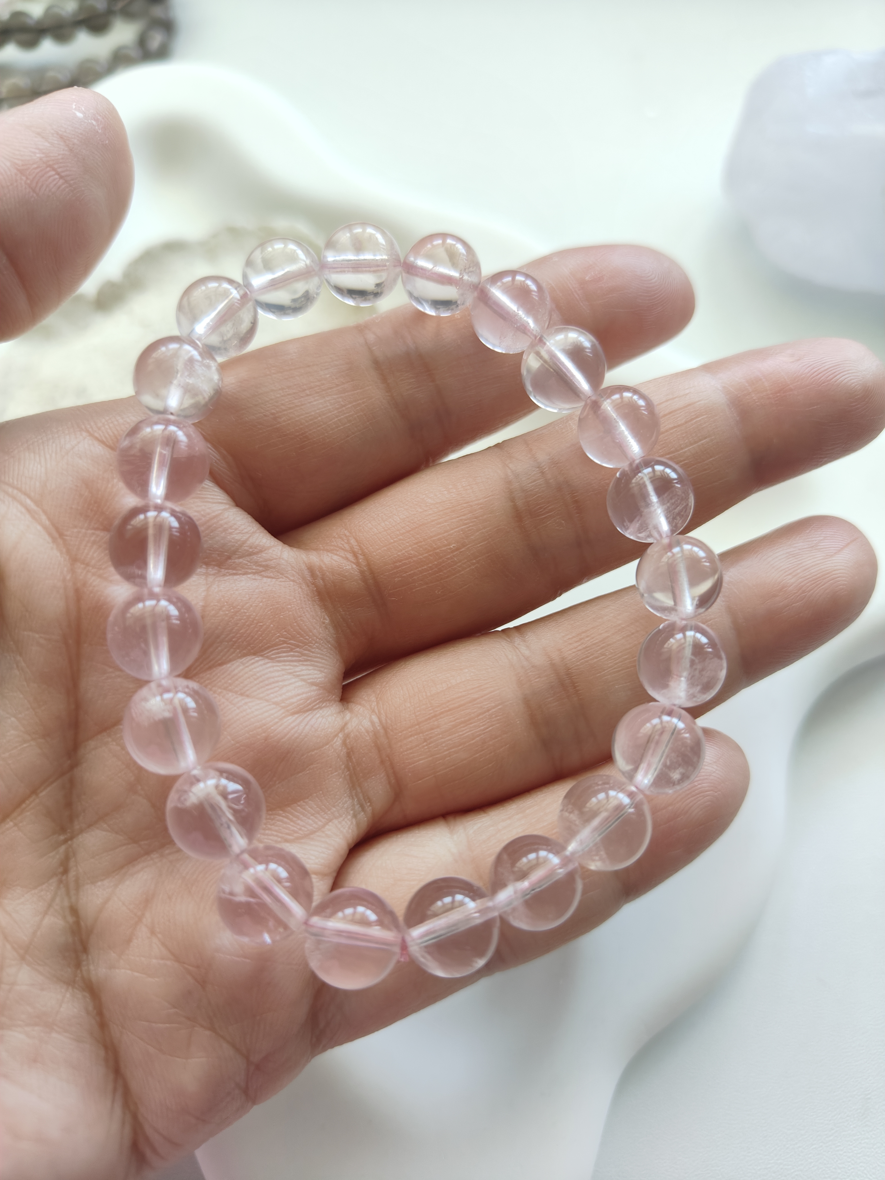 粉水晶手鍊 7mm 天然粉水晶4