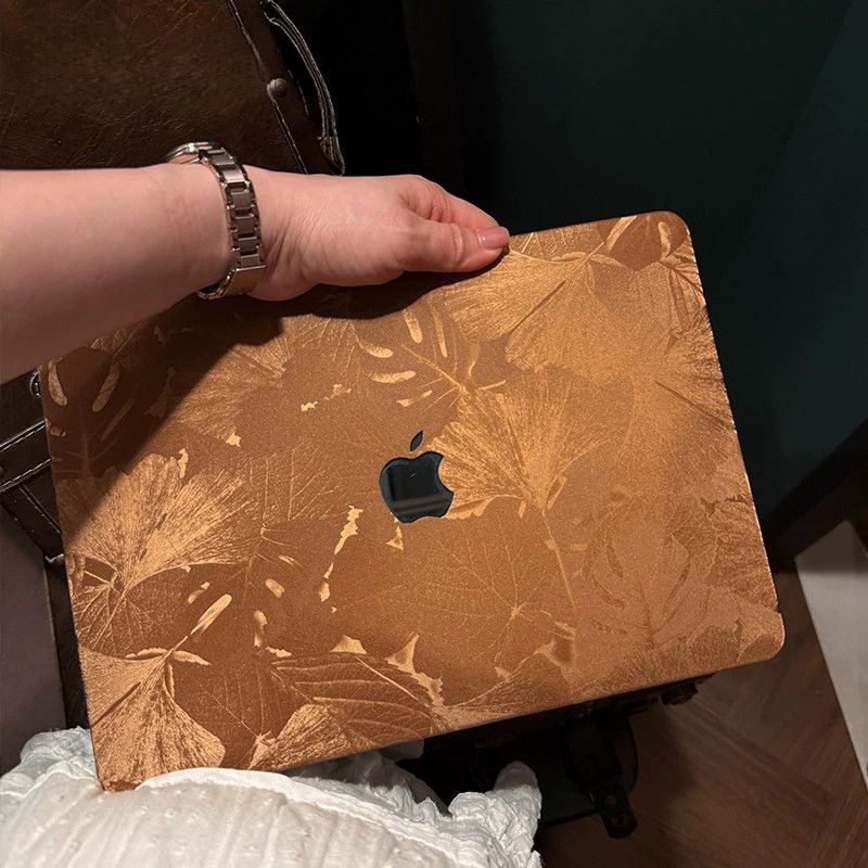 低調光澤 琉光銀杏紋 MacBook 專用保護殼3