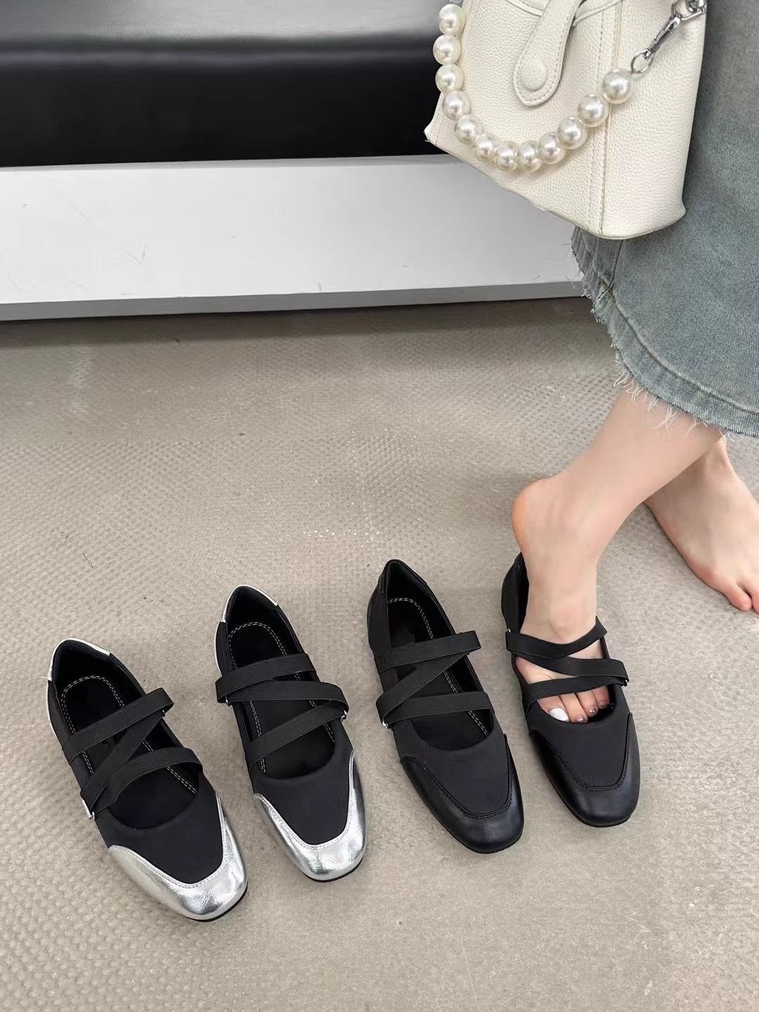 軟底舒適款方頭瑪麗珍單鞋