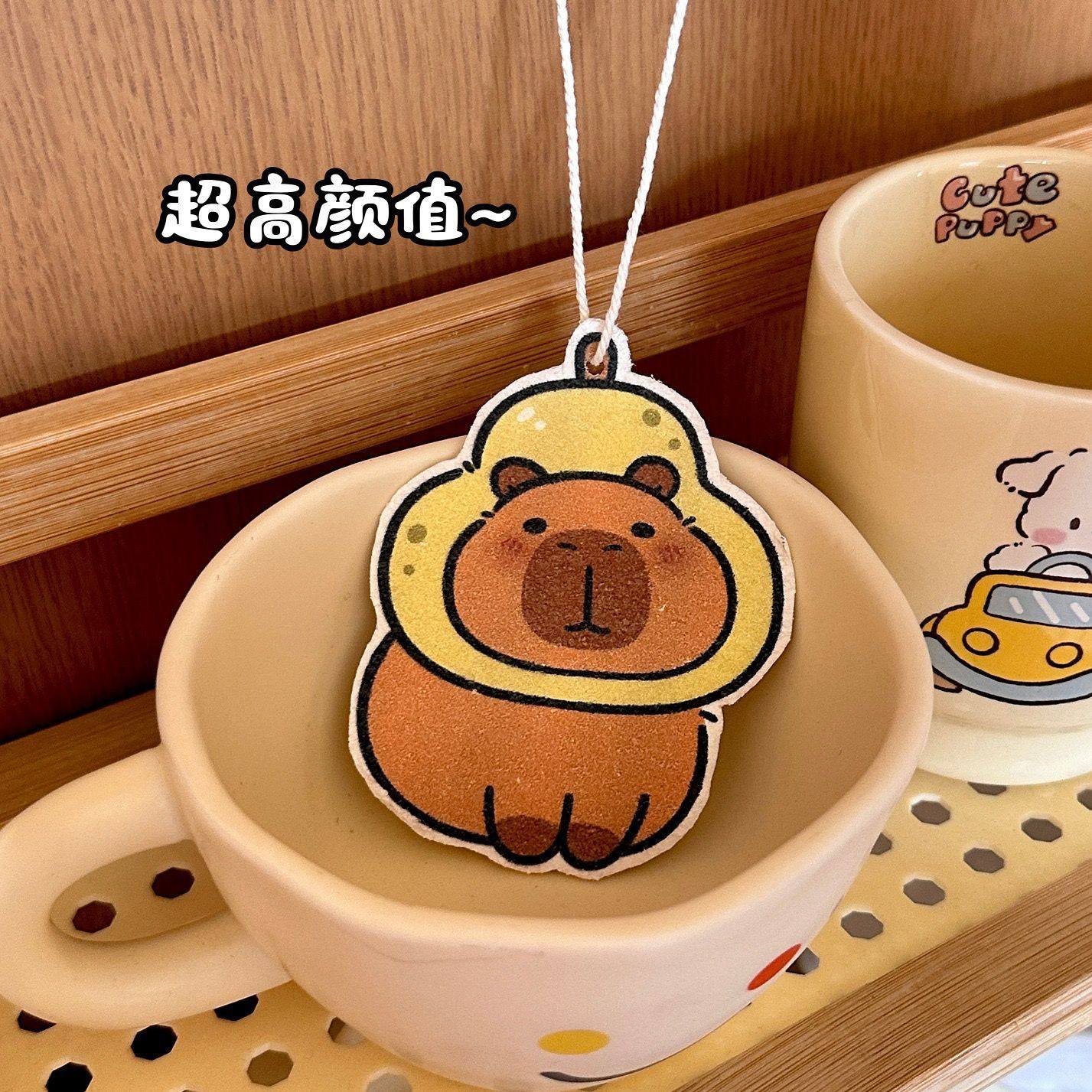 卡皮巴拉可愛木漿綿洗碗海綿組4入4