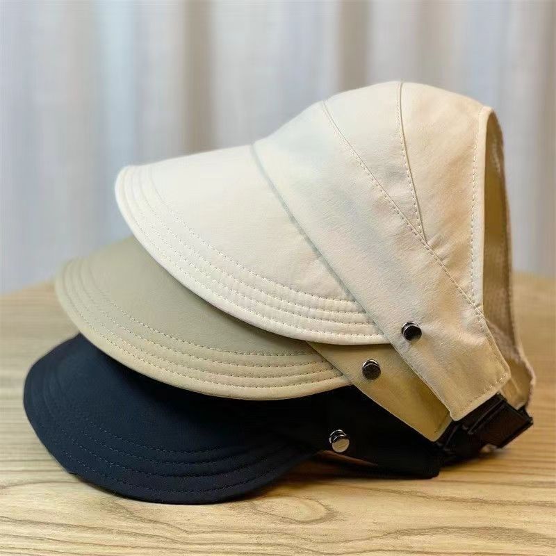 夏日空頂馬尾防曬帽 防紫外線 可折疊速乾帽4