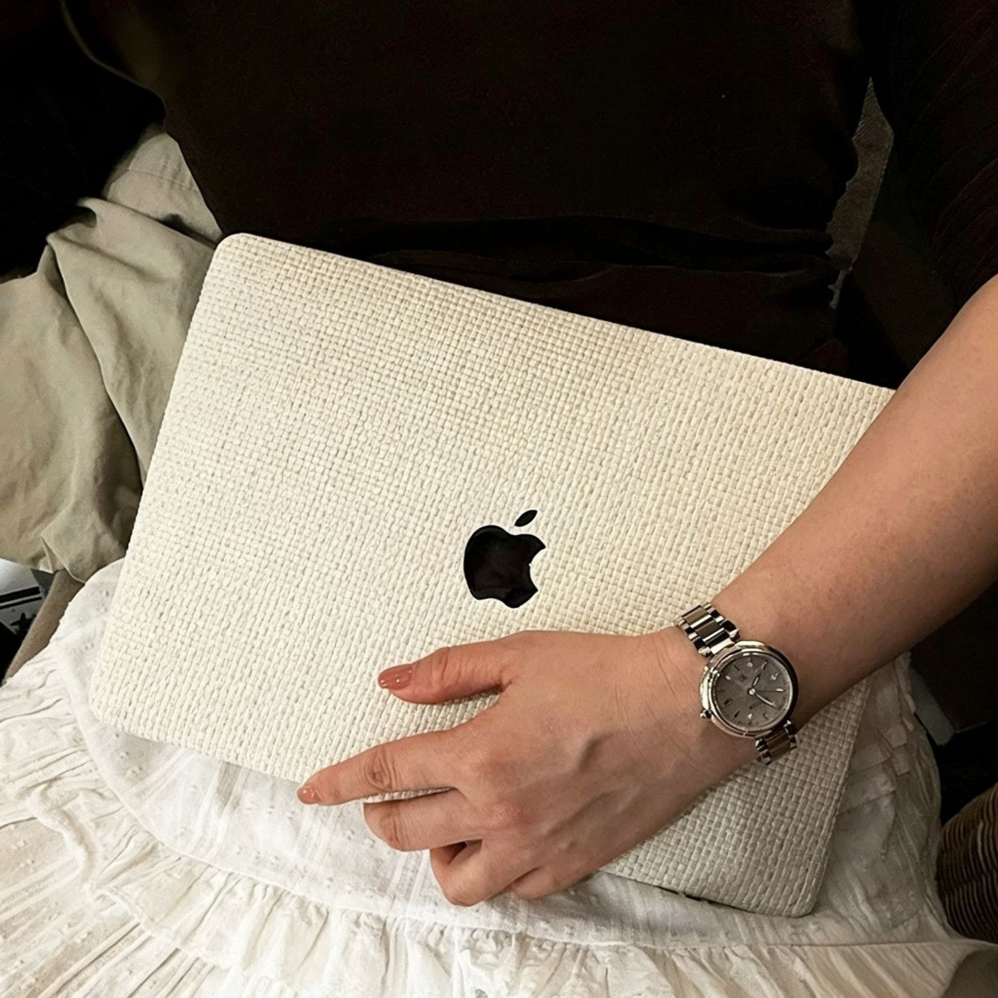 簡約質感 草席紋編織 MacBook 專用保護殼3