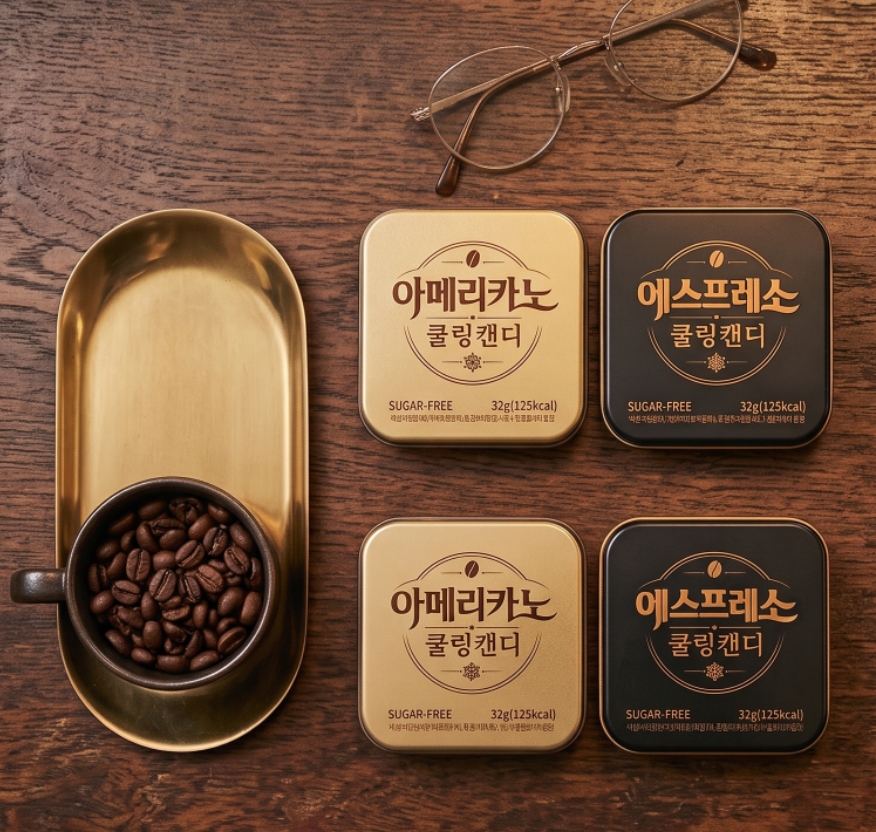 韓國復古感新版Cooling Espresso 義式濃縮/美式薄荷咖啡糖32g2