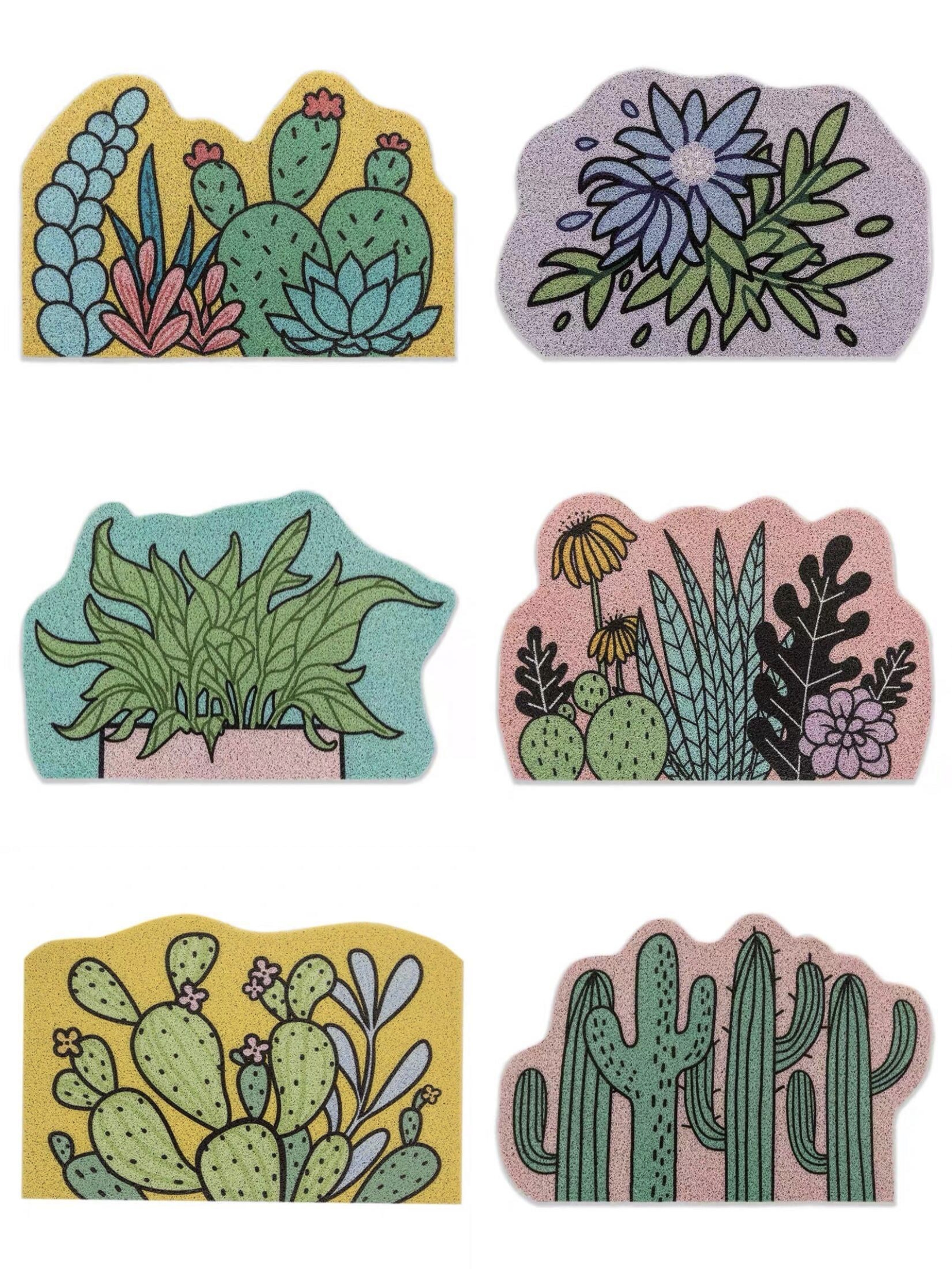 出口歐美可剪裁 一進門就被療癒植物系防滑地墊4