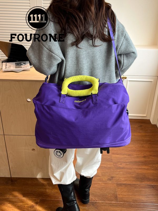 多功能可拆輪擴容旅行包 大容量雙層拉鍊設計 可上行李箱 健身/出差/旅行萬用包4