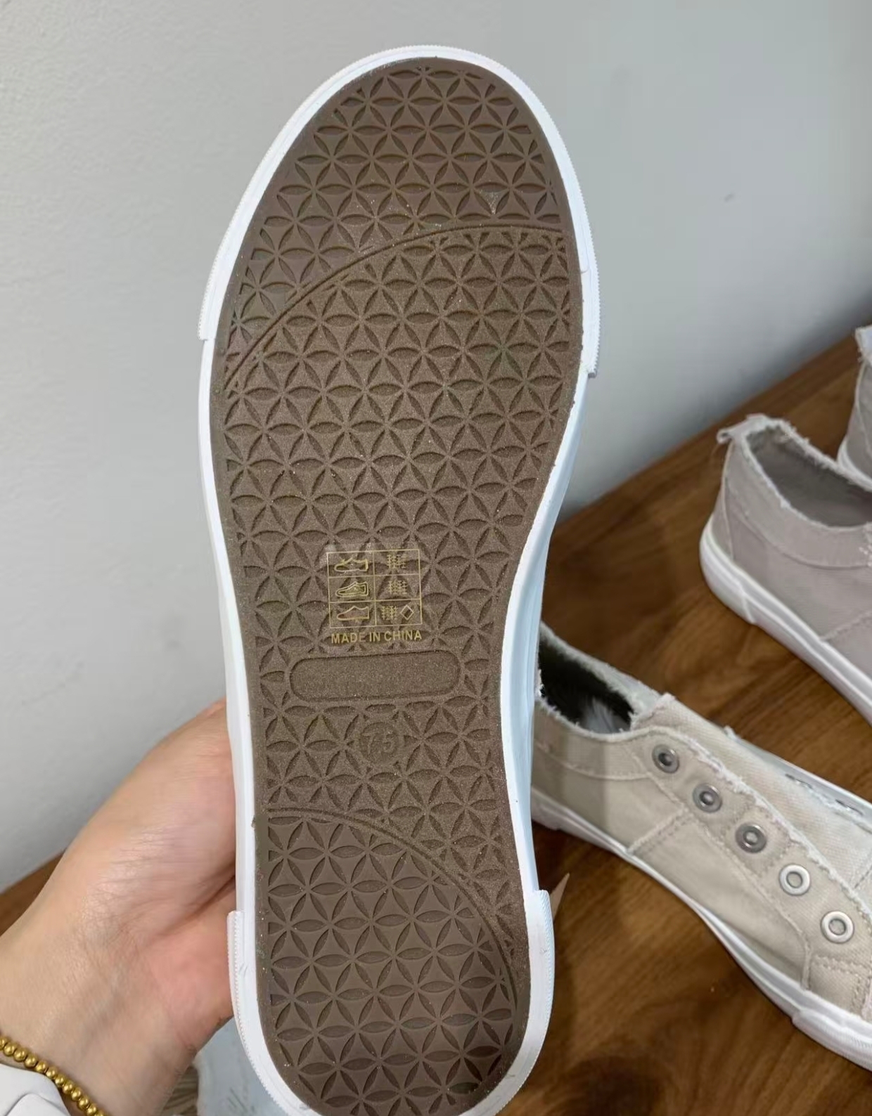 出口訂單做舊破邊帆布懶人鞋5