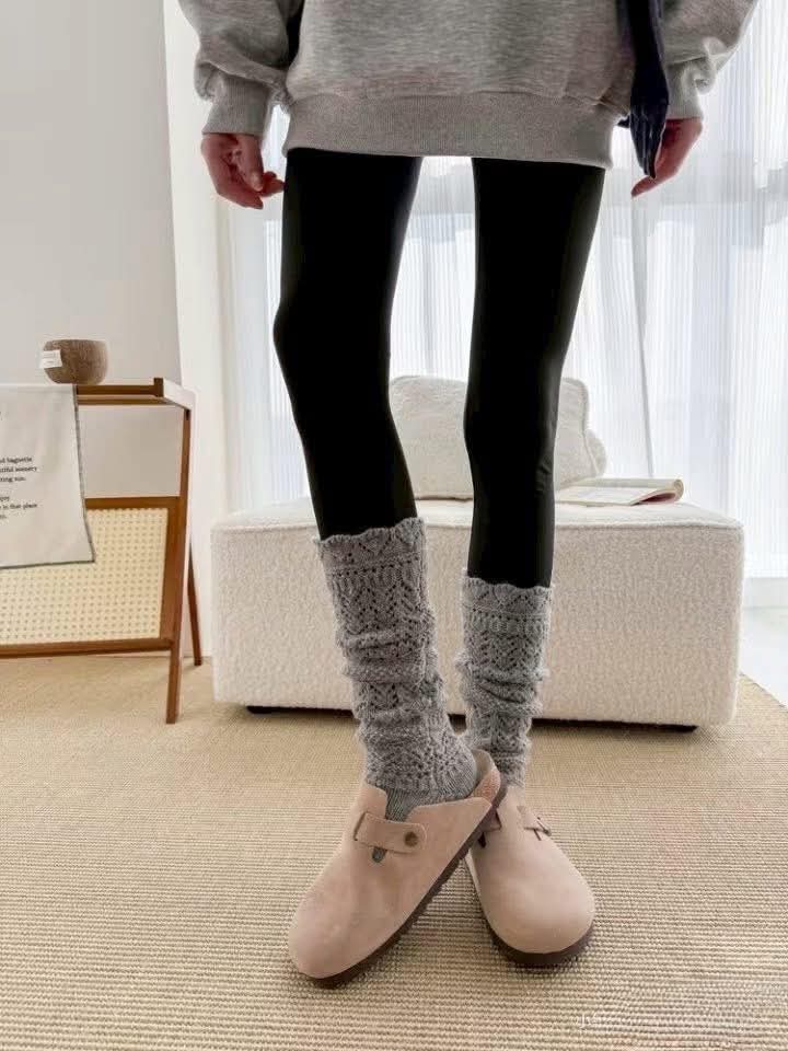 時髦感穿搭 蕾絲編織堆堆長襪組4雙