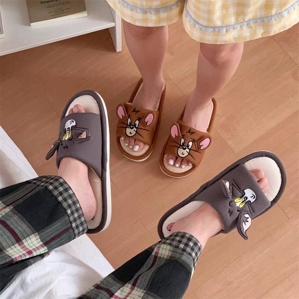 委託代購 正版貓和老鼠居家拖鞋 情侶款卡通棉麻拖鞋