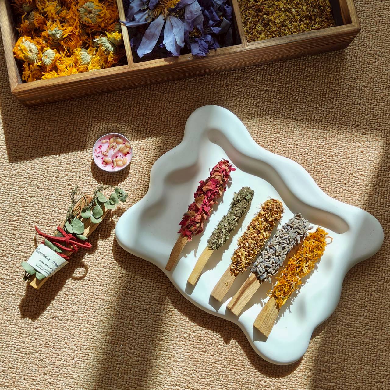 植物系手作聖木棒 五支組 另贈專屬天然水晶3