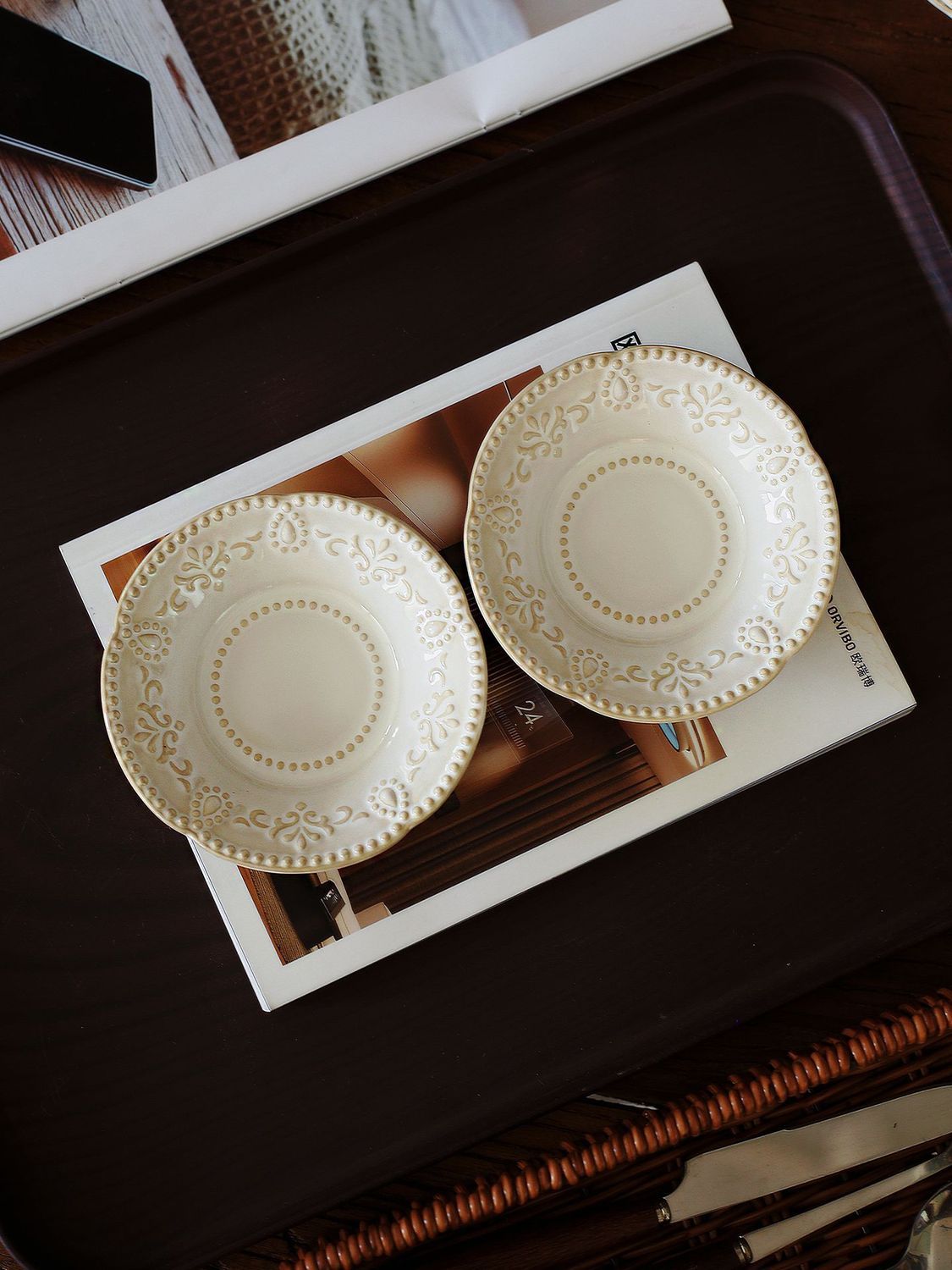 侘寂復古陶瓷調味碟 蘸料小菜碟 4 入組3