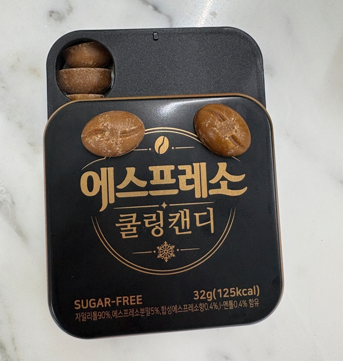 韓國復古感新版Cooling Espresso 義式濃縮/美式薄荷咖啡糖32g4