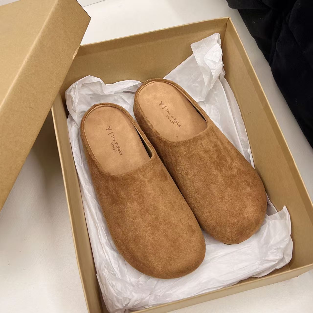 慵懶系氣質半拖厚底勃肯半拖鞋