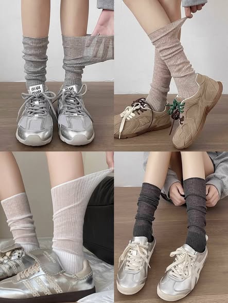 溫柔感芭蕾風微透堆堆襪5雙組1