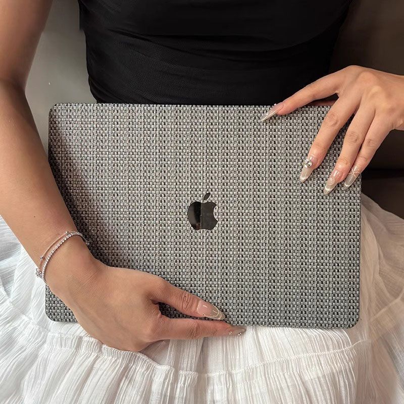 簡約質感 草席紋編織 MacBook 專用保護殼5