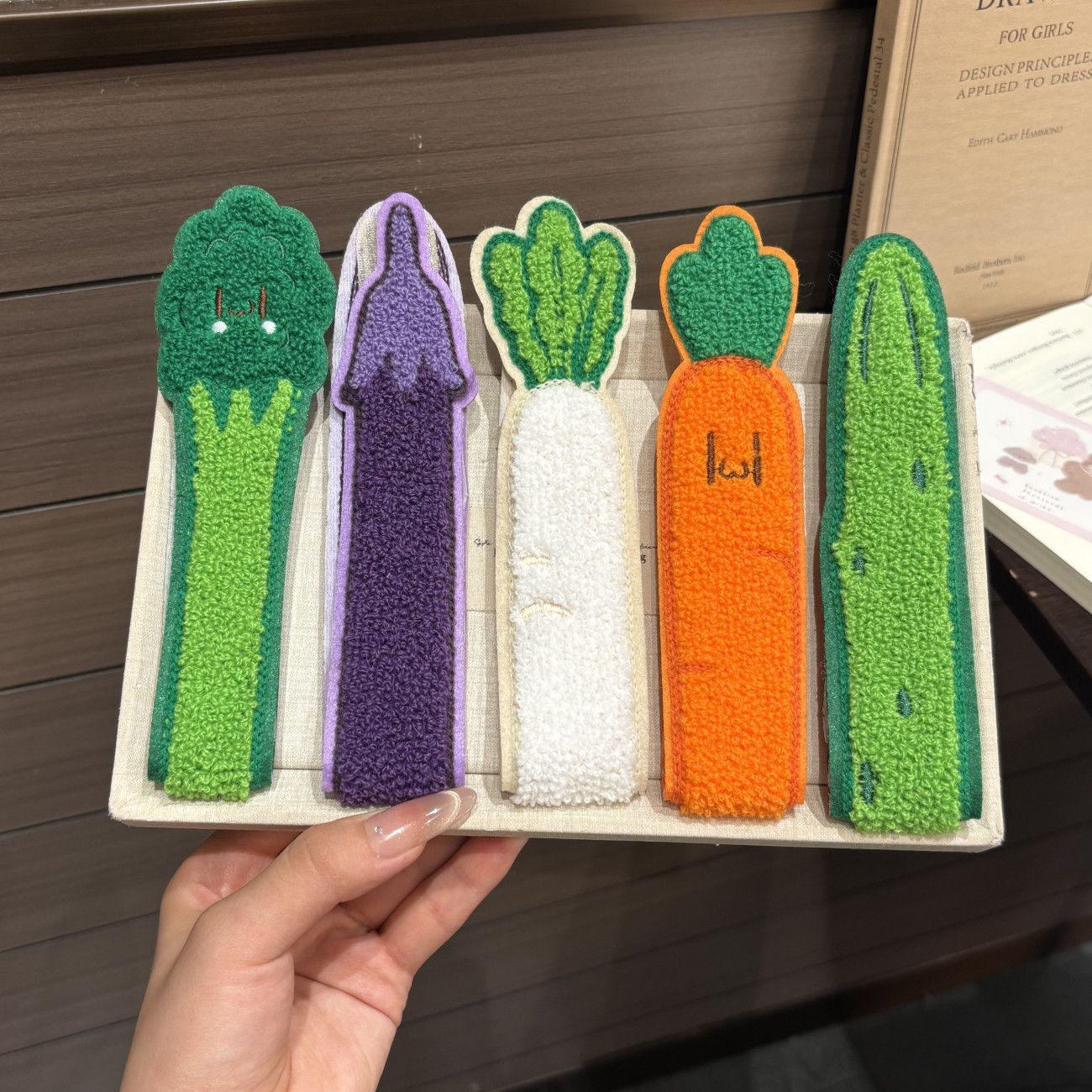 趣味仿真蔬菜造型碎髮魔術貼5入7