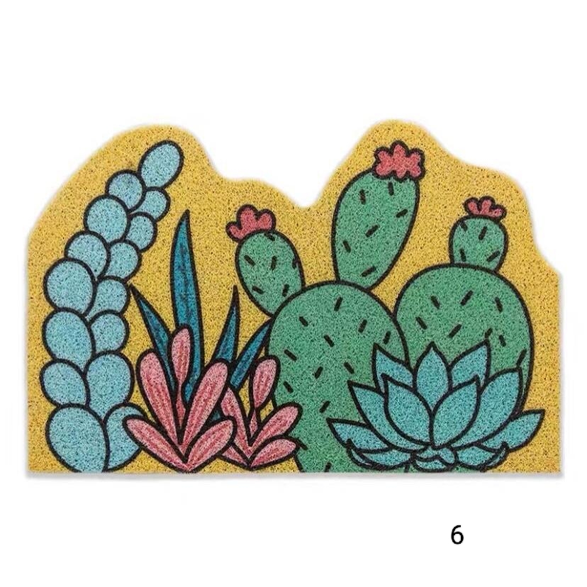 出口歐美可剪裁 一進門就被療癒植物系防滑地墊10