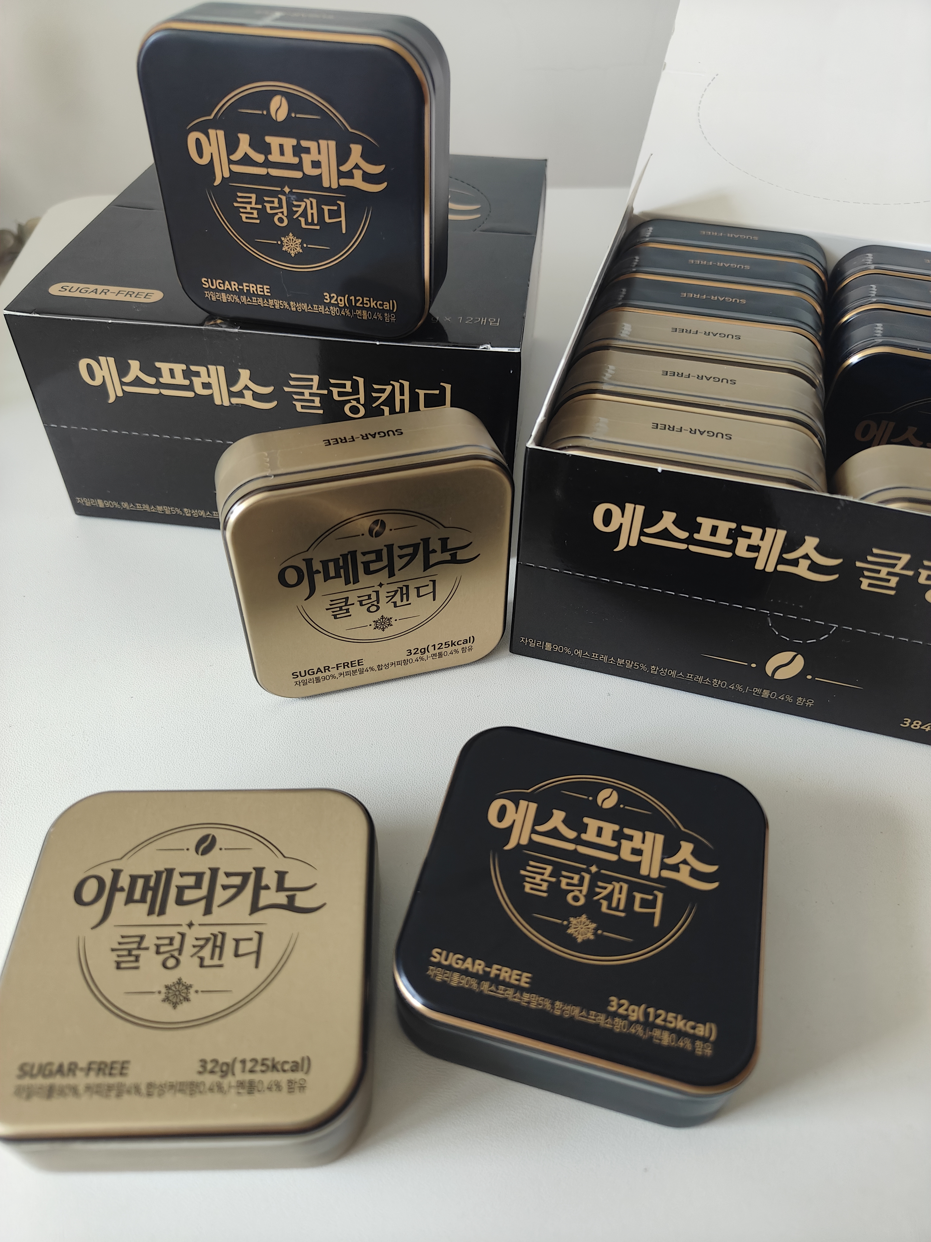 韓國復古感新版Cooling Espresso 義式濃縮/美式薄荷咖啡糖32g7