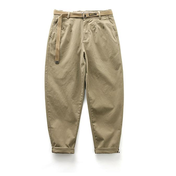 男款潮牌感工裝9分休閒褲 錐形褲