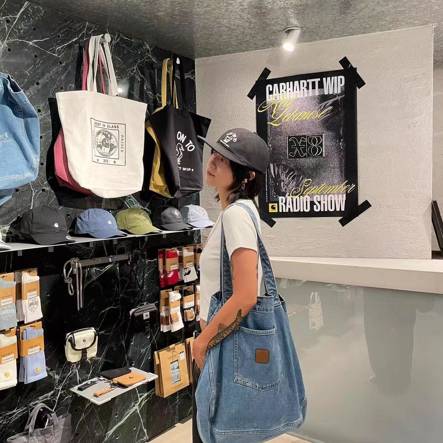 復古牛仔單肩托特包10