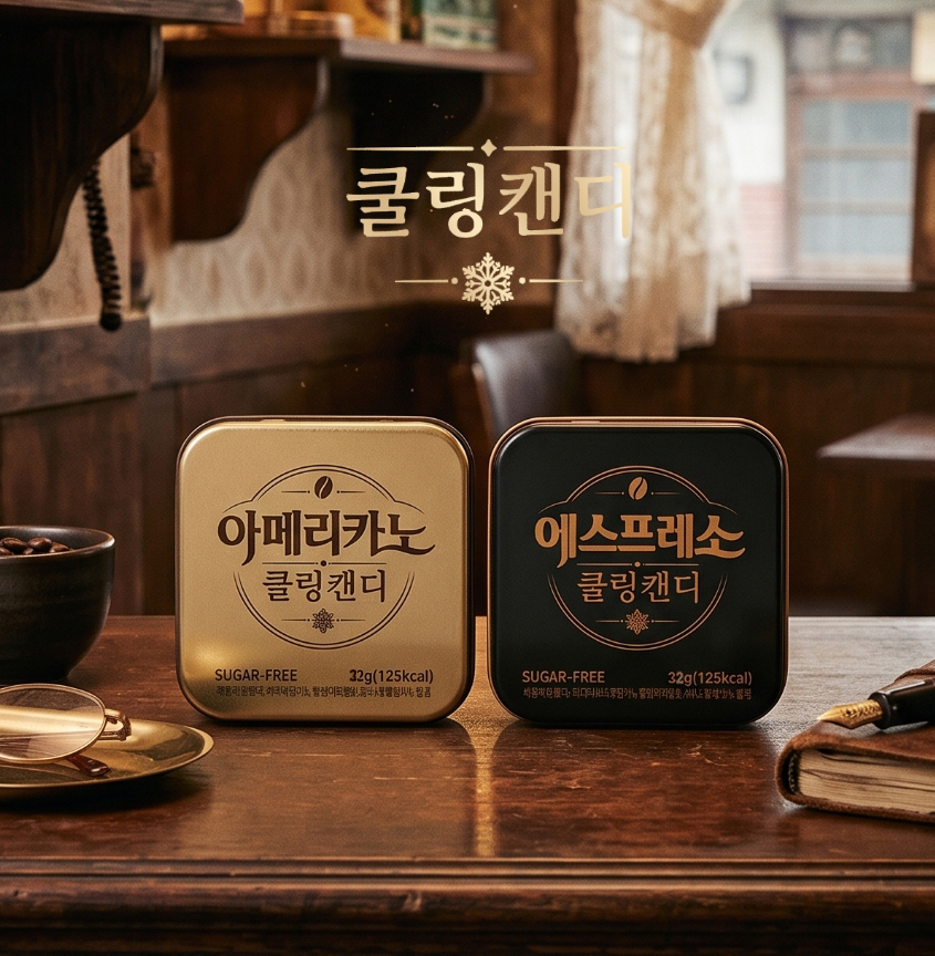 韓國復古感新版Cooling Espresso 義式濃縮/美式薄荷咖啡糖32g1